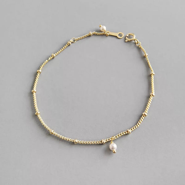 Luxe Pearl 14ct Gold Plated Bracelet