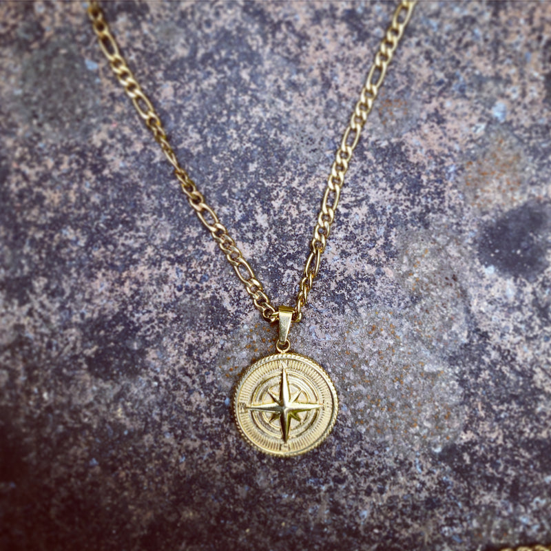 Golden Compass Chain Pendant