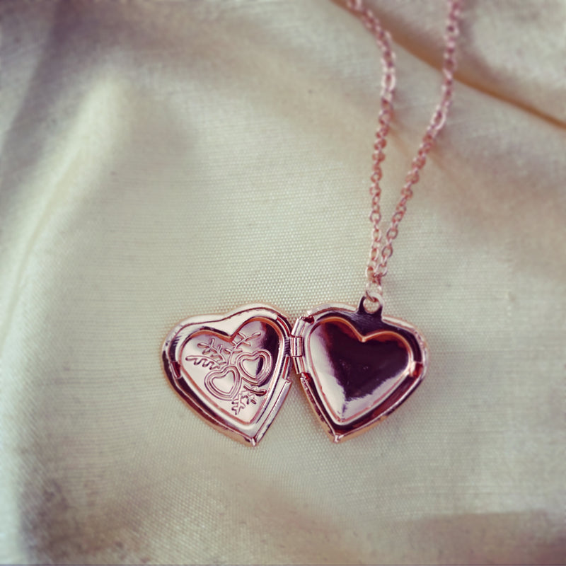 Rose Gold Heart Locket Pendant