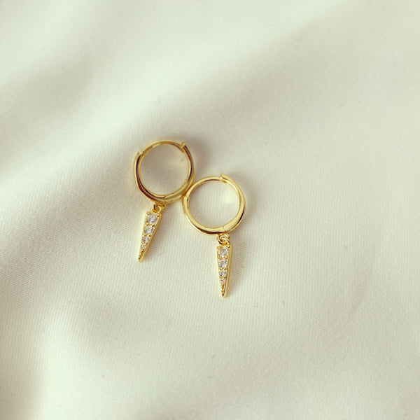 Luxe Huggie Spike Earrings